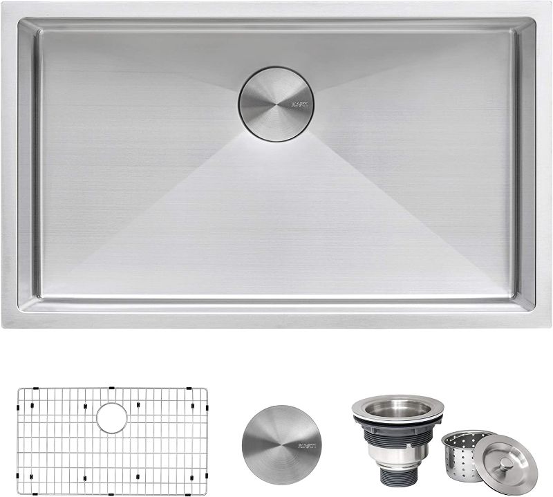 Photo 1 of  32-inch Undermount 16 Gauge Tight Radius Kitchen Sink Stainless Steel Single Bowl