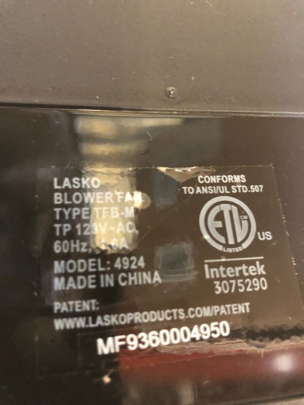 Photo 1 of Lasko 4924 High Velocity Blower Fan with Handle, 30 Inch, Gray
