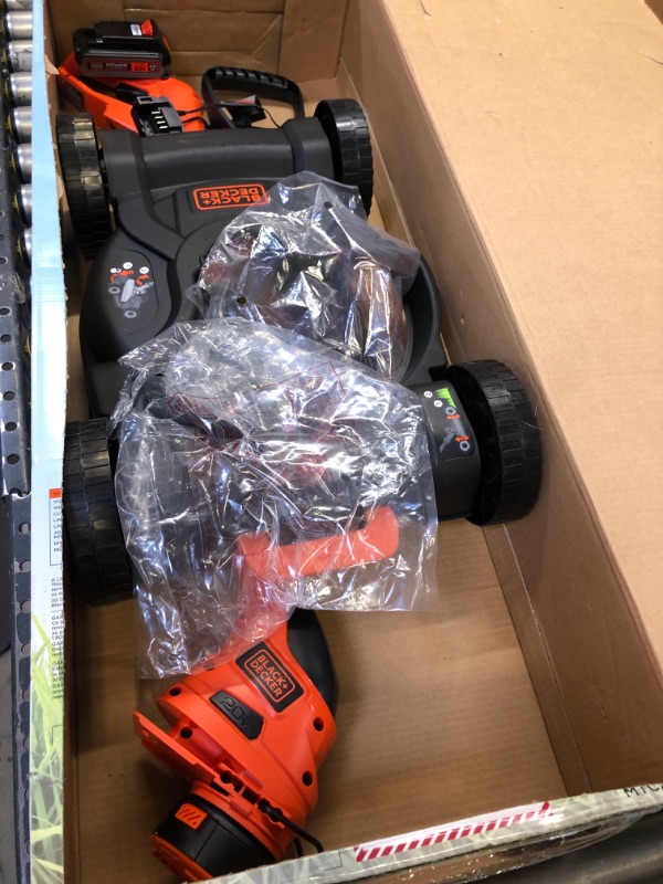 Photo 2 of BLACK+DECKER Cordless Lawn Mower, String Trimmer, Edger, 3-in-1 (MTC220)
