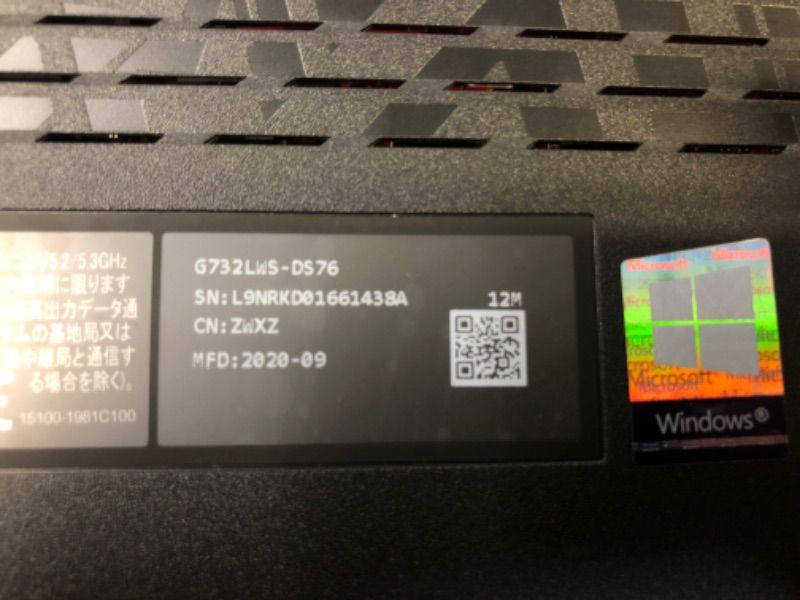 Photo 6 of ASUS ROG Strix Scar 17 Gaming Laptop, 17.3” 300Hz FHD IPS Type, NVIDIA GeForce RTX 2070 SUPER, Intel Core i7-10875H, 16GB DDR4, 1TB PCIe SSD, Per-Key RGB Keyboard, Wi-Fi 6, Windows 10, G732LWS-DS76
