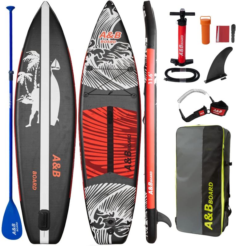 Photo 1 of A&BBOARD Inflatable SUP Stand Up Paddle Board?10'6''x32''x6'' Paddle Board Accessories Paddle Board Standing for Youth & Adult, for All Skill Levels
