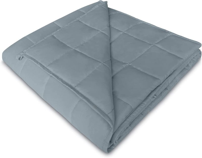 Photo 1 of ACOMOPACK Weighted Blanket Adult Queen 20lbs (60"×80" Grey) Heavy Blanket with Premium Glass Beads
