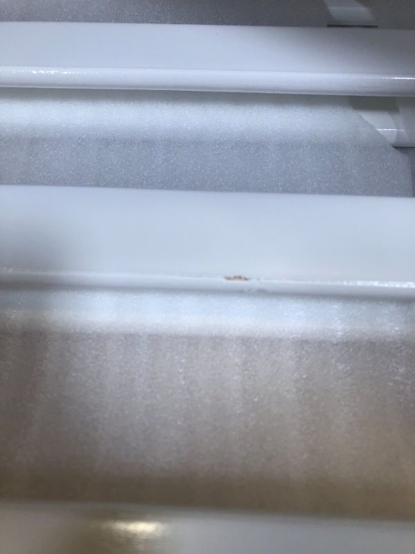 Photo 1 of Dream On Me, Edgewood 4-in-1 Convertible Mini Crib, White. Cut on Item From Opening Box. Scuff on Wood.