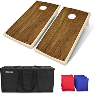 Photo 1 of GoSports Classic Cornhole Set - Style:4’x2’ Craftsman. Moderate Use, Chips on Corners and Minor Crack on Item as Shown in Pictures.
