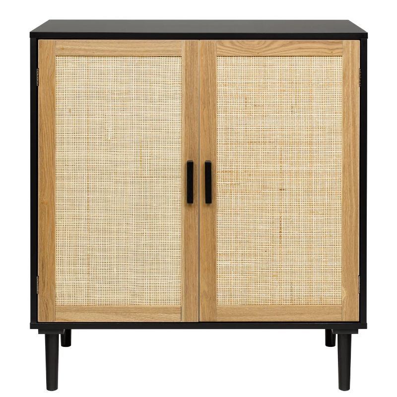 Photo 1 of 
Finnhomy Sideboard Buffet Cabinet, Kitchen Storage Cabinet with Rattan Decorated Doors, Liquor Cabinet for Bar, Dining Room, Hallway, Cupboard Console Table, Accent Cabinet, 31.5X 15.8X 34.6 Inches, F20SCRD1V7603
