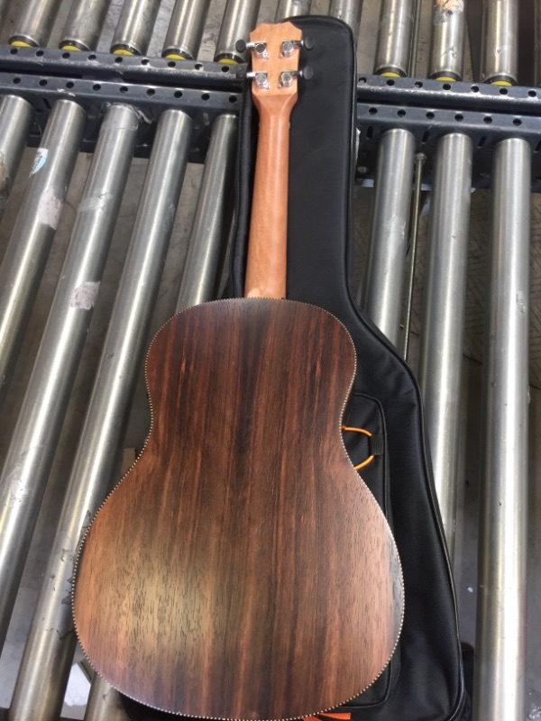 Photo 1 of 30 Inch All Blackwood Baritone Acoustic Electric Ukulele With Truss Rod with EQ with Gig Bag,Strap,Nylon String,Electric Tuner,Pick,shaker
