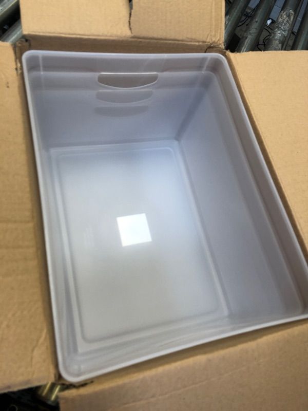 Photo 3 of 3ct Large Plastic Rectangle Storage Bin Clear - Bullseye's Playground™ --- CASE OF 12 BINS ---  4 BOXES OF 3 
