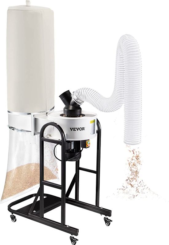 Photo 1 of 1.5 HP Dust Collector, 647 CFM Portable Vortex Dust Collector, Woodworking Dust Collector