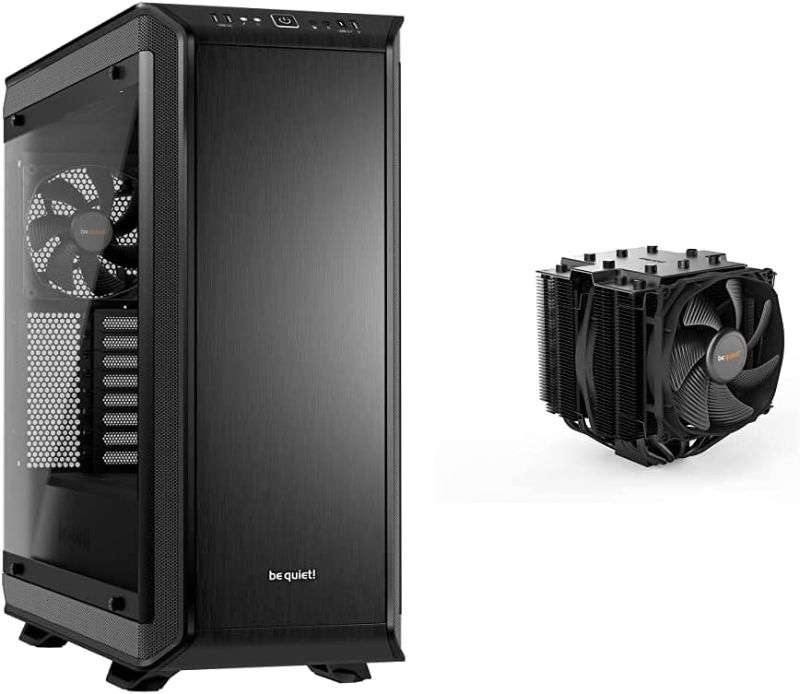 Photo 1 of be quiet! Dark Base PRO 900 Black Rev. 2, Full Tower ATX, 3 Pre-Installed Silent Wings 3 Fans, BGW15, Tempered Glass Window, RGB LED Illumination & Dark Rock Pro 4, BK022, 250W TDP, CPU Cooler
