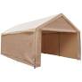 Photo 1 of 12 ft. x 20 ft. x 9.1 ft. Beige Roof Steel Carport

