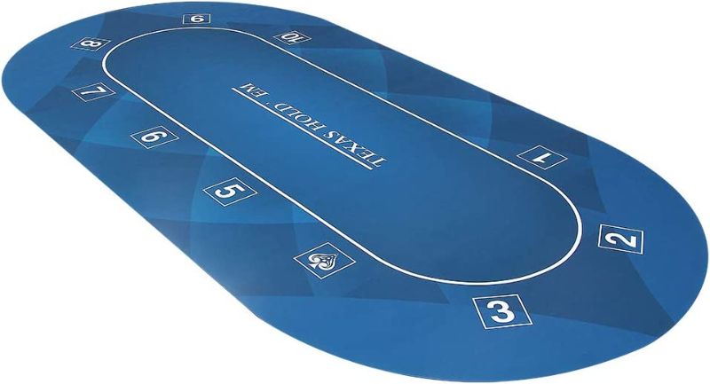 Photo 1 of  78 x 39 Inch Texas Hold'em Poker Mat Portable Rubber Foam Poker Table Tops Poker Layout