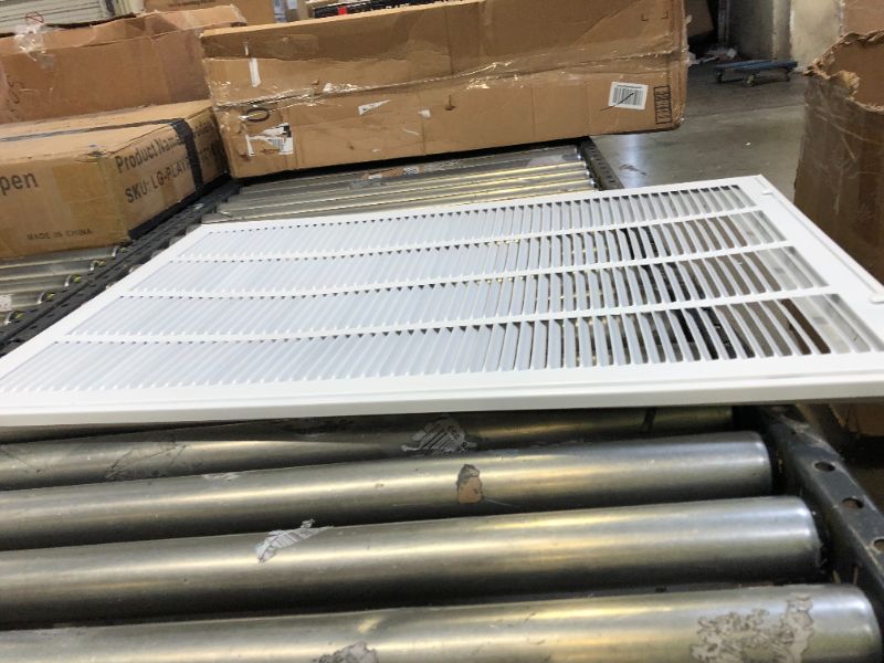 Photo 3 of 20 in. x 30 in. Steel Return Air Filter Grille in White
