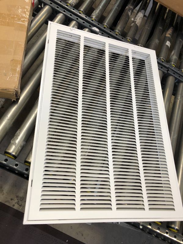Photo 2 of 20 in. x 30 in. Steel Return Air Filter Grille in White

