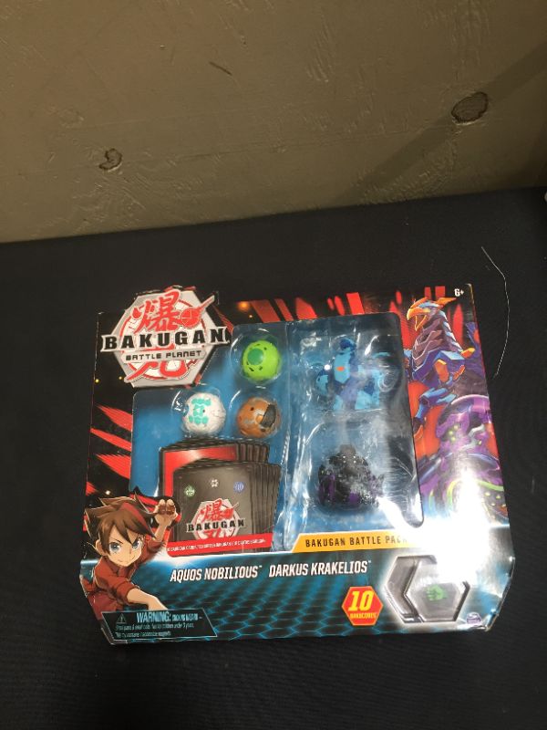 Photo 3 of Bakugan Aquos Nobilious Darkus Krakelios Battle Pack
