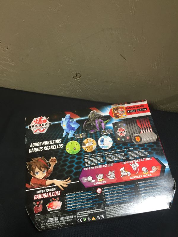 Photo 2 of Bakugan Aquos Nobilious Darkus Krakelios Battle Pack
