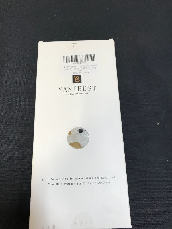 Photo 3 of YANIBEST Satin Bonnet Sleep Cap -Large, Double Layer,Adjustable Printing Satin Cap Sleeping Hair Bonnet for Curly Natural Hair --- SIZE LARGE 