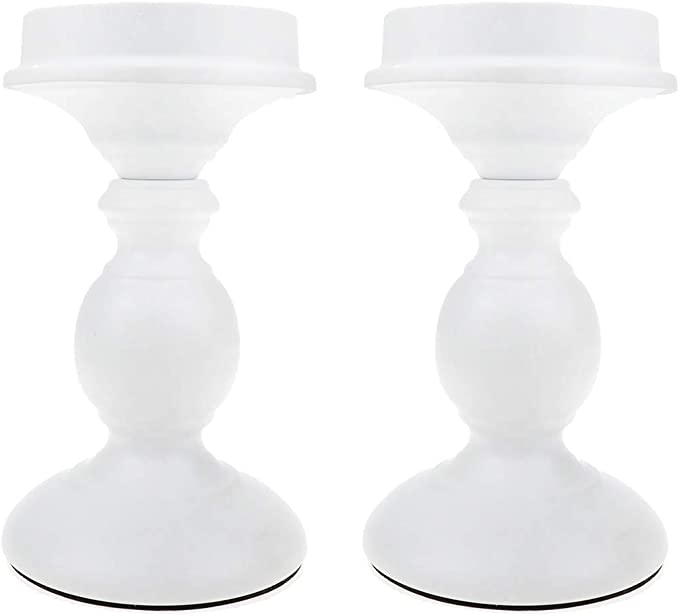 Photo 1 of Candle Holders Karcy Candlestick Holders Iron Table Decorations Black 7.48" Set of 2
