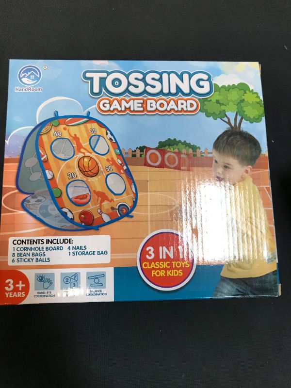 Photo 1 of Bean Bag Toss Game for Girls,Bean Bag Toss Outdoor Toy for Toddler Age 2 3 4 5 6 7 8,Portable 3 in 1 Game Set for Home,Backyard,Beach, Lawn,Party Activities Kids Games

