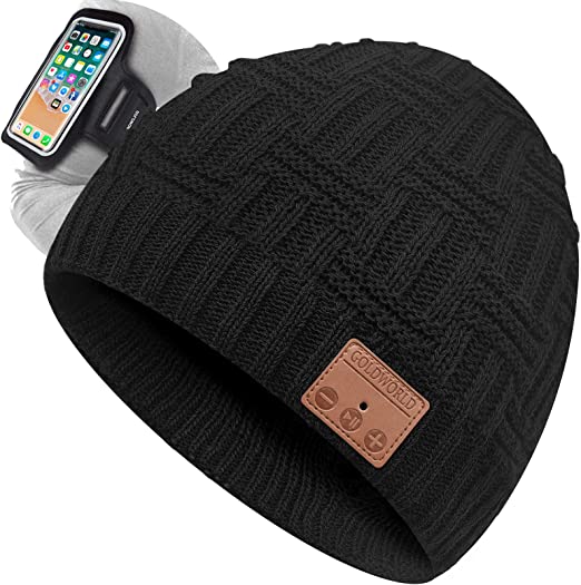 Photo 1 of GoldWorld Bluetooth Beanie Hat,Stocking Stuffers Gifts for Women Men Him Teenage -- DARK GREY 
