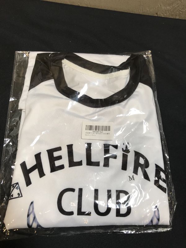 Photo 2 of ADULT STRANGER THINGS HELLFIRE CLUB SHIRT -- SIZE MEDIUM 