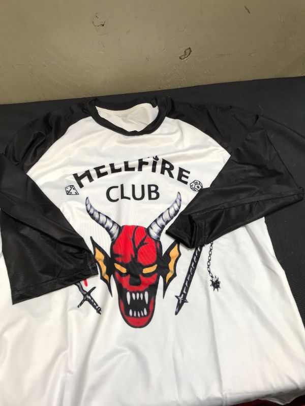 Photo 1 of ADULT STRANGER THINGS HELLFIRE CLUB SHIRT -- SIZE MEDIUM 