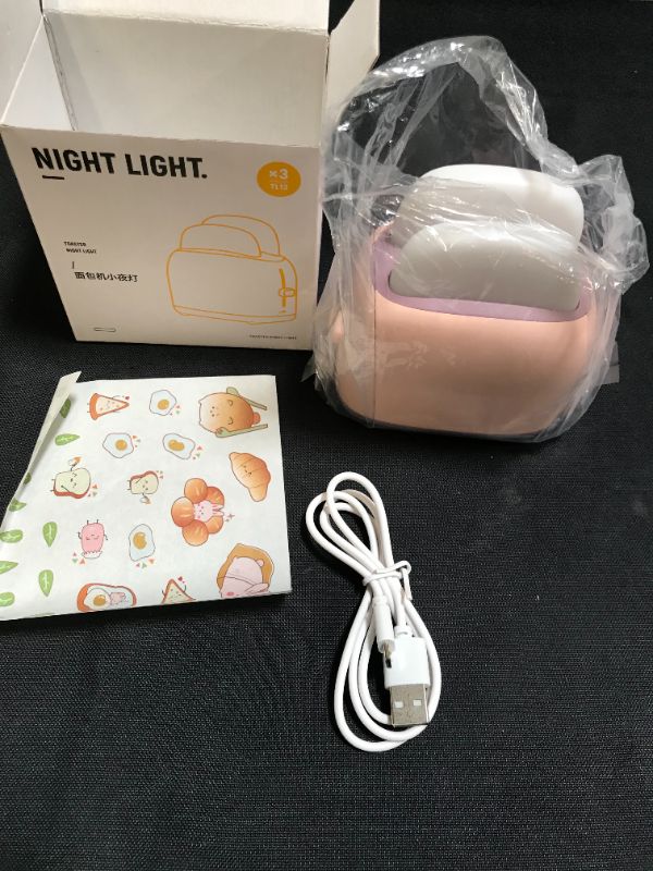 Photo 2 of DIY Cute Night Light,Bread Night Light,Cute Decor and Cute Gifts(Pink)-UUBAIL
