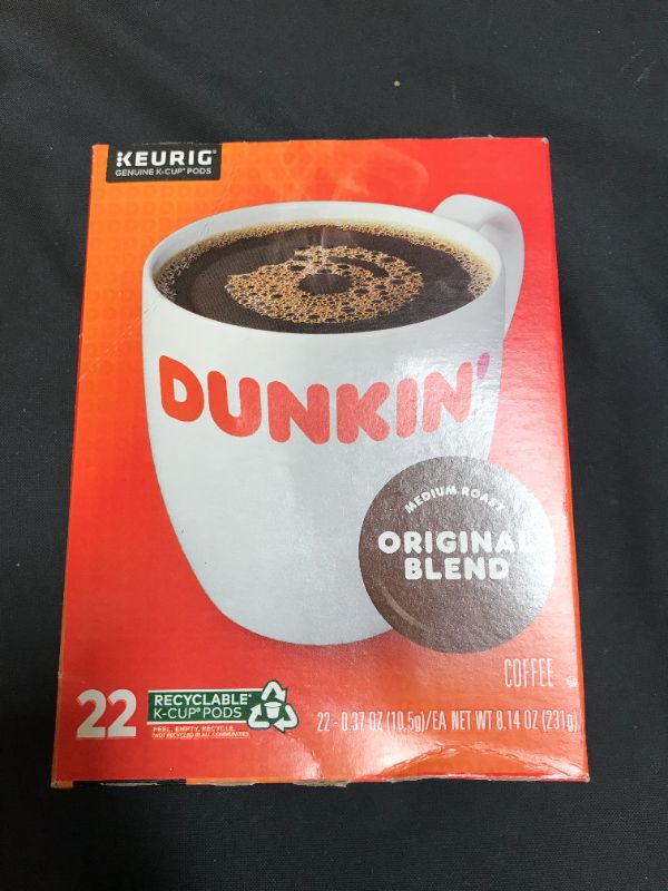 Photo 2 of Dunkin' Original Blend, Medium Roast, Keurig K-Cup Pods - 22ct --- 06/30/2022