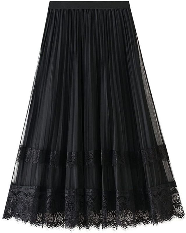 Photo 1 of DIRHOLL WOMENS SLIM A LINE FAIRY ELASTIC WAIST TULLE MIDI SKIRT --- SIZE SMALL 