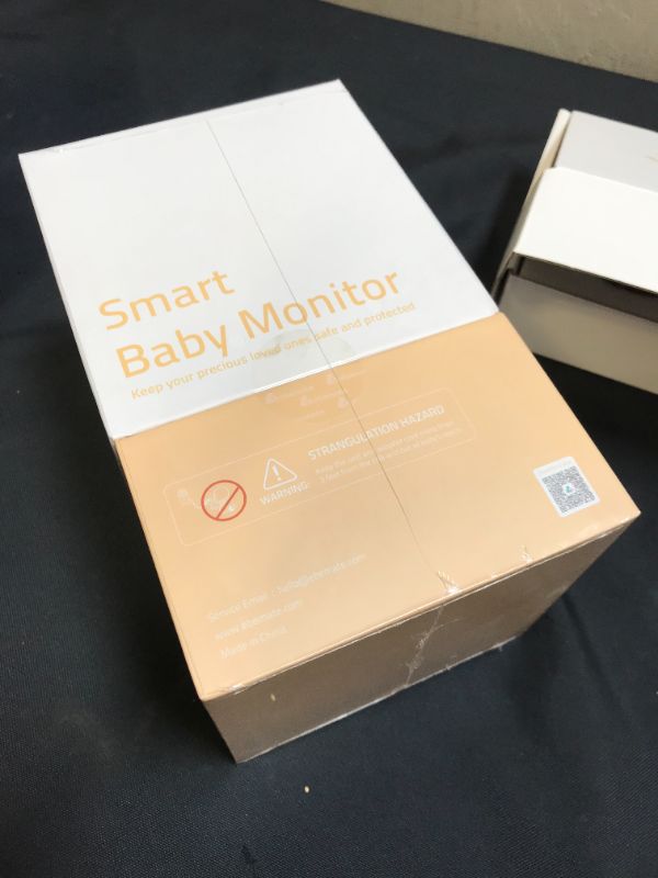 Photo 2 of Ebemate 1080P Smart Baby Monitor Camera,AI Video Baby Monitor with HD Video & Audio No Glow Night Vision,Soft Night Light,Temperature & Humidity Sensors & Two-Way Talk Audio Cam Baby Monitoring ---- factory sealed 
