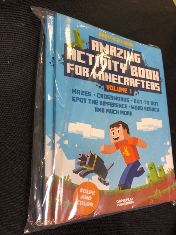 Photo 2 of 2 pack Amazing Activity Book For Minecrafters: Puzzles, Mazes, Dot-To-Dot, Spot The Difference, Crosswords, Maths, Word Search And More (Unofficial Book) (Vol 1)
