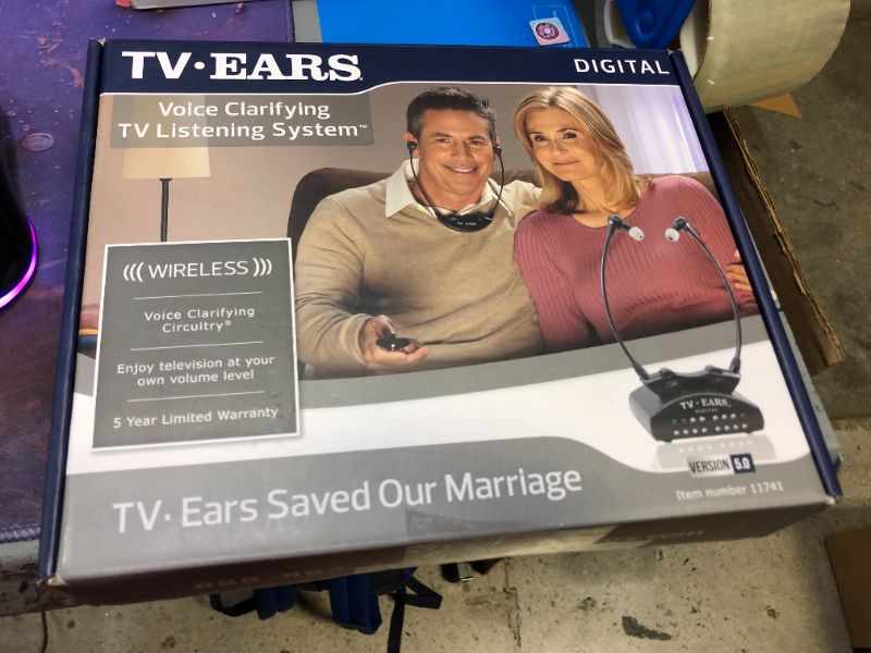 Photo 2 of TV Ears Digital Wireless Headset System, Connects to Both Digital and Analog TVs, TV Hearing Aid Device for Seniors and Hard of Hearing, Voice Clarifying, DR Recommended-11741
