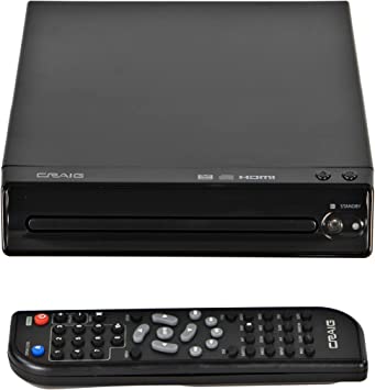 Photo 1 of Craig CVD401A Compact HDMI DVD Player with Remote in Black | Compatible with DVD-R/DVD-RW/JPEG/CD-R/CD-R/CD | Progressive Scan | Up-Convert to 1080p | (BOX IS DAMAGED)
