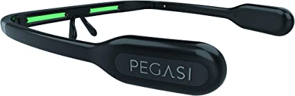 Photo 1 of PEGASI 2 - Smart Light Therapy Glasses, Improve Your Sleep in 7 Days, Feather-Light, Research-Backed Blue-Green Light, Boost Energy, Beat Jet Lag (Traveling Case Included) (BOX IS DAMAGED, ITEM HAS SMUDGES AND SCRATCHES ON IT)
