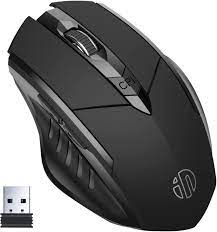 Photo 1 of Wireless Mouse 700mAh INPHIC Large Ergonomic Rechargeable 2.4G Optical PC Laptop Cordless Mice with USB Nano Receiver, for Windows Computer Office, Black
