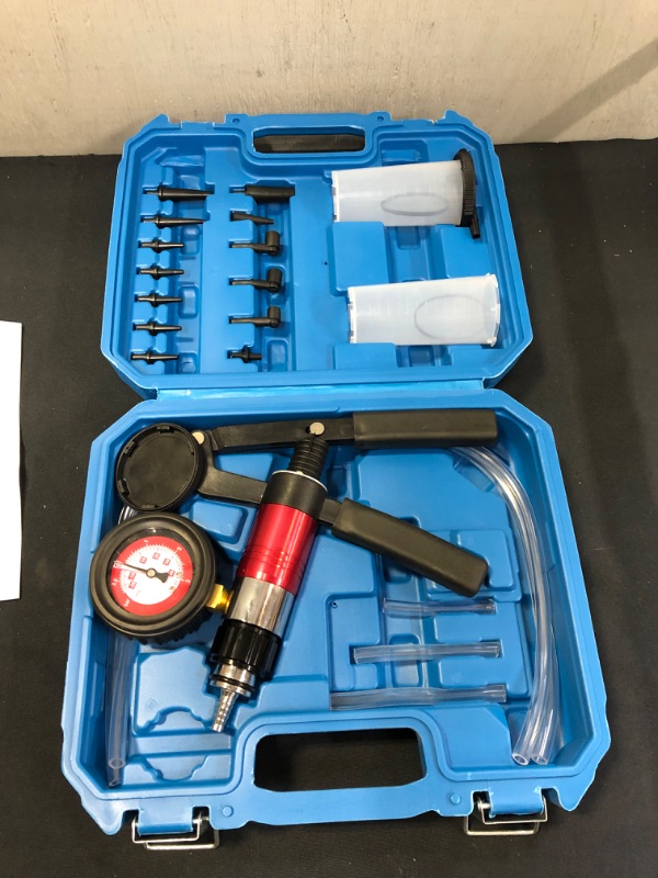 Photo 2 of ATPEAM Hand Held Vacuum Pump Tester Set Vacuum Gauge and Brake Bleeder Kit for Automotive (USED BUT LOOKS NEW)