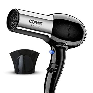 Photo 1 of Conair 1875 Watt Full Size Pro Hair Dryer with Ionic Conditioning , Black / Chrome, 1 Count
9BOX IS DAMAGED)