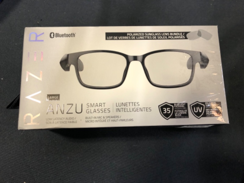 Photo 5 of 
Razer Anzu Smart Glasses: Blue Light Filtering & Polarized Sunglass Lenses - Low Latency Audio - Built-in Mic & Speakers - Touch & Voice Assistant Compatible - 5hrs Battery - Rectangle/Large
