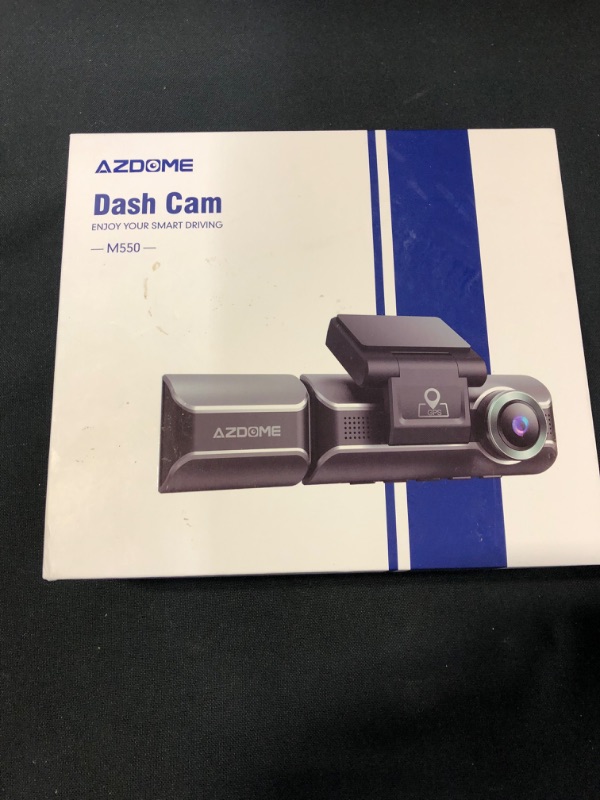 Photo 3 of AZDOME M550 Dash Cam 3 Channel, Built in WiFi GPS, With 64GB Card, Front Inside Rear 1440P+1080P+1080P Car Dashboard Camera Recorder, 4K+1080P Dual, 3.19" IPS, IR Night Vision, Capacitor, Parking Mode
