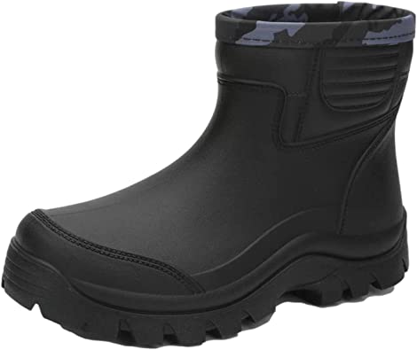 Photo 1 of ENELAUGE MENS WATERPROFF RAIN SHORT BOOTS SHOES NONSLIP RUBBER RAIN FOOTWEAR 10.5 M