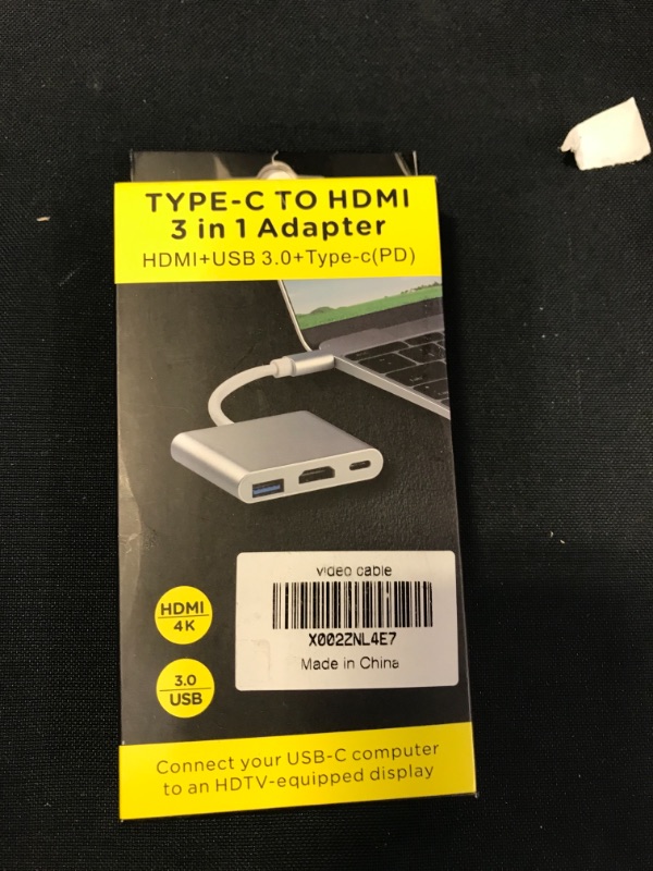 Photo 1 of USB C/Type C to HDMI Adapter, Thunderbolt 3 to HDMI Hub, USB-C Digital AV Multiport Adapter/Converter for Mac-Book/De-ll XPS13/Sam-sung S10/S10+ with USB 3.0 Port and PD Quick Charging Port (Silver)

