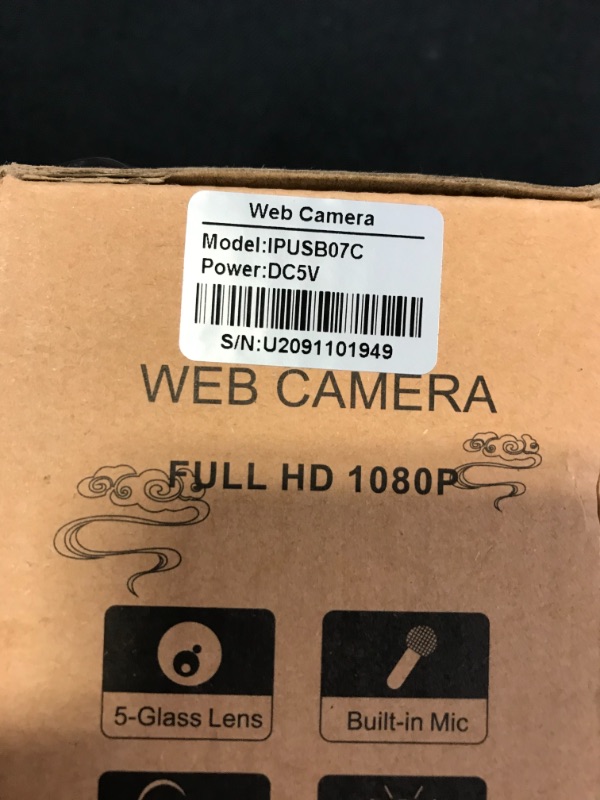 Photo 1 of Webcam with Microphone, 1080P Full HD Webcam Streaming Computer Web Camera for Video Calling Conferencing Recording, USB Webcams for PC Laptop Desktop
