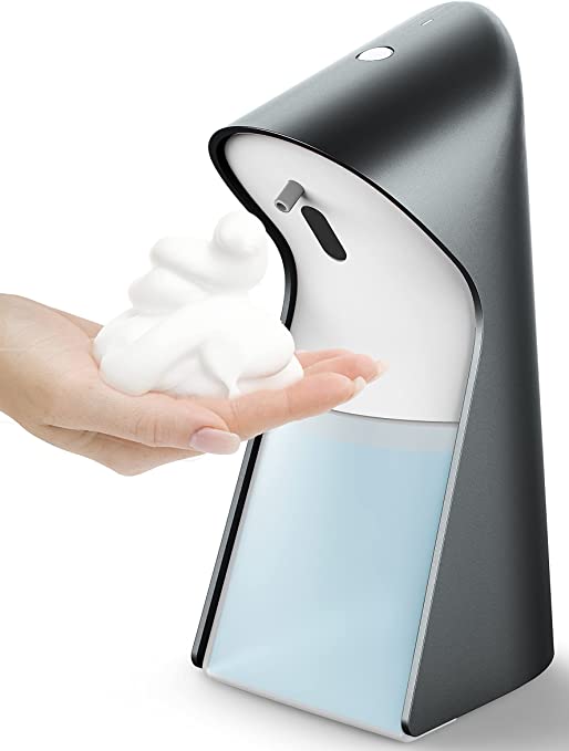 Photo 1 of Allegro 5-Level Volume Control Automatic Touchless Foaming Soap Dispenser Hands Free No Touch Infrared Motion Sensor Hand Soap Dispenser Pump for Kids Bathroom Kitchen Countertop , Space Grey 11oz
