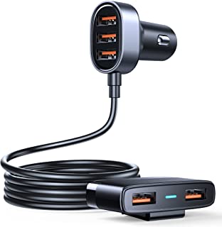 Photo 1 of 5 Multi USB Car Charger, Car Charger Adapter, USB Car Charger for Multiple Devices, 12V USB Charger Multi Port, Car Charger Cigarette Lighter Adapter USB Charger with 5FT Cable for Back Seat Charging (BOX IS DAMAGED)
