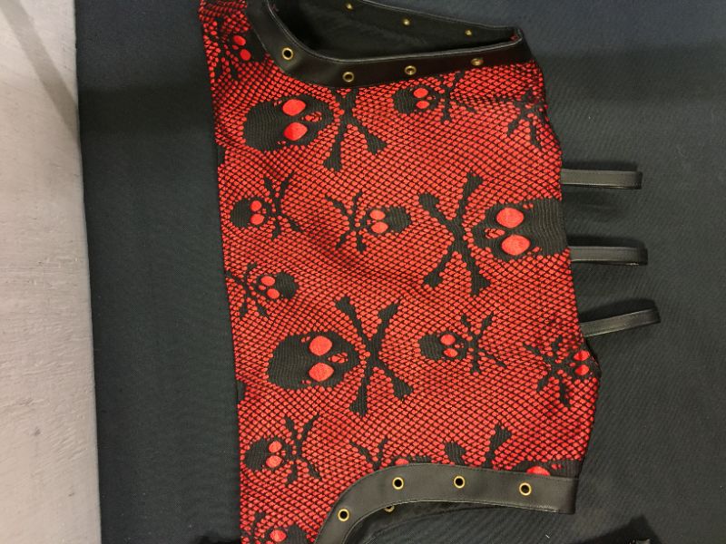 Photo 3 of charmian corset RED SKULL SIZE (S)