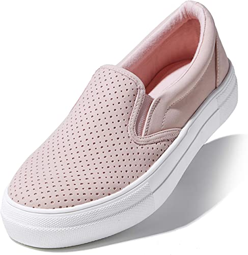 Photo 1 of DailyShoes Platform Slip-on Sneakers Round Toe Low Cut Thick Sole Dress Slip On Shoes Ballet Flats Flat Skate Walking Shoes SIZE (8)
