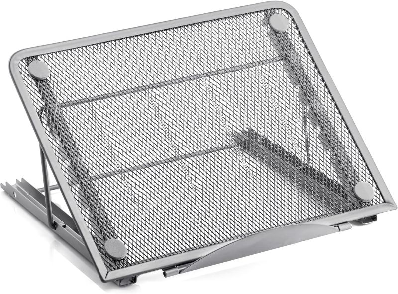 Photo 1 of Halter Mesh Laptop Stand for Laptop Notebook and Tablet Adjustable Ventilated (Silver)
