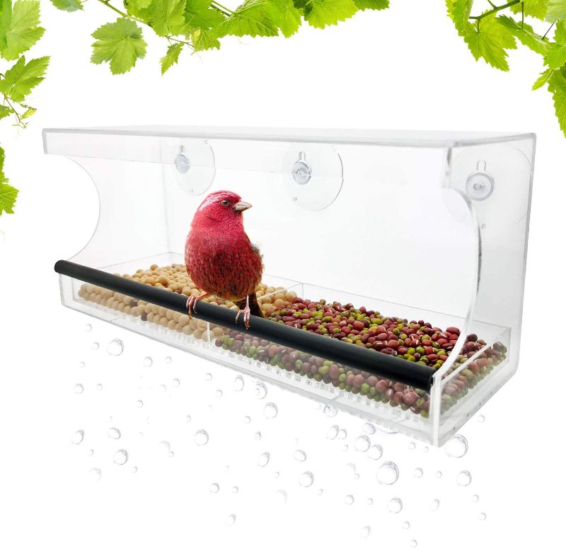 Photo 1 of NONEMEY Window Bird Feeder Tray,Arylic Birdfeeder (Style-03)
