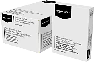 Photo 1 of Amazon Basics Multipurpose Copy Printer Paper, 8.5 x 11 Inch 20Lb Paper - 10 Ream Case (5,000 Sheets), 92 GE Bright White
