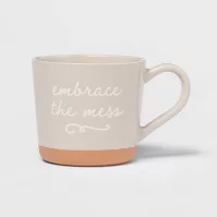 Photo 1 of 6 PACK 15oz Stoneware Embrace The Mess Mug - Threshold™

