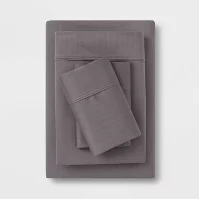 Photo 1 of 500 Thread Count Tri-Ease Sheet Set - Threshold™ QUEEN GRAY HERRINGBONE

